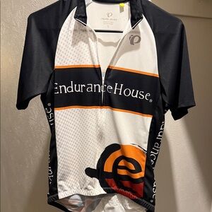 Pearl Izumi Kids Cycling Jersey - Black, White, and Orange